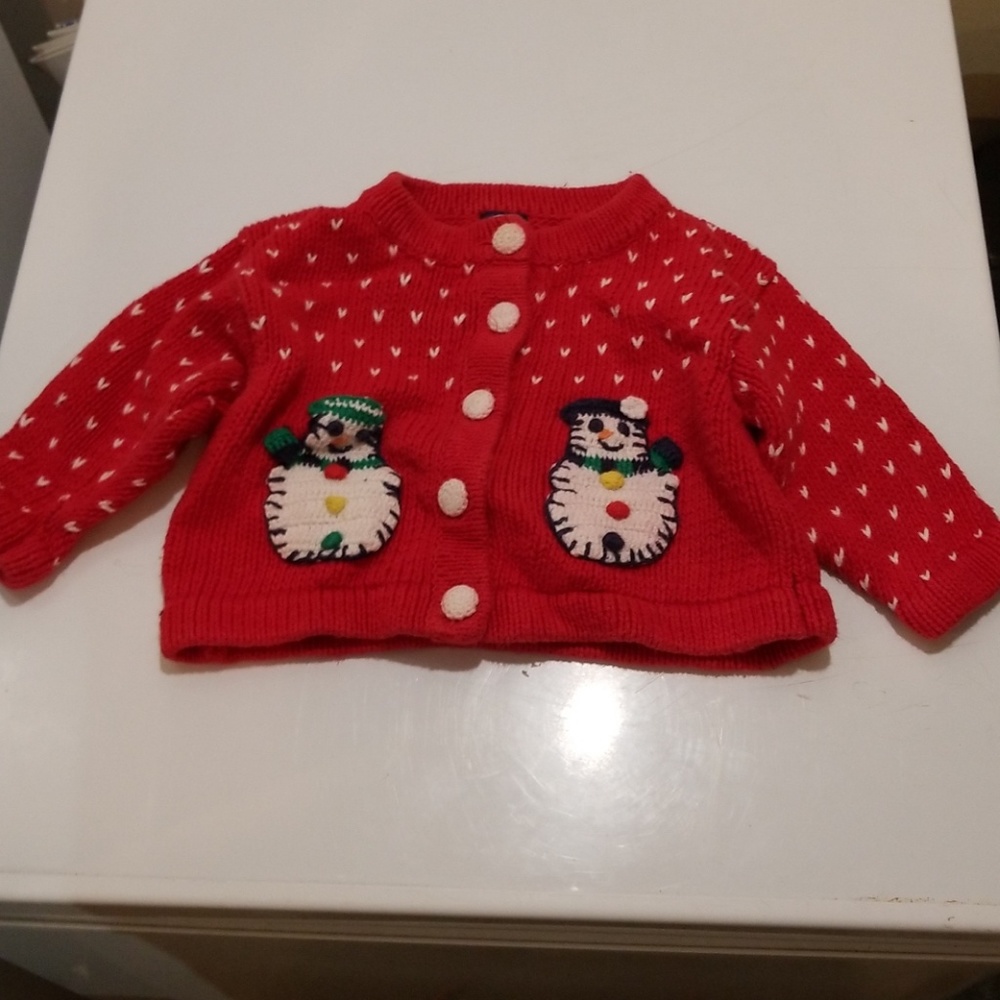 Red Christmas Cardigan L/24 Months